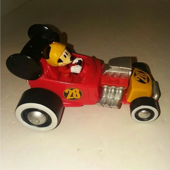Mickey Mouse Racing Car Cake Topper Set New In Package - Picture 3 of 5